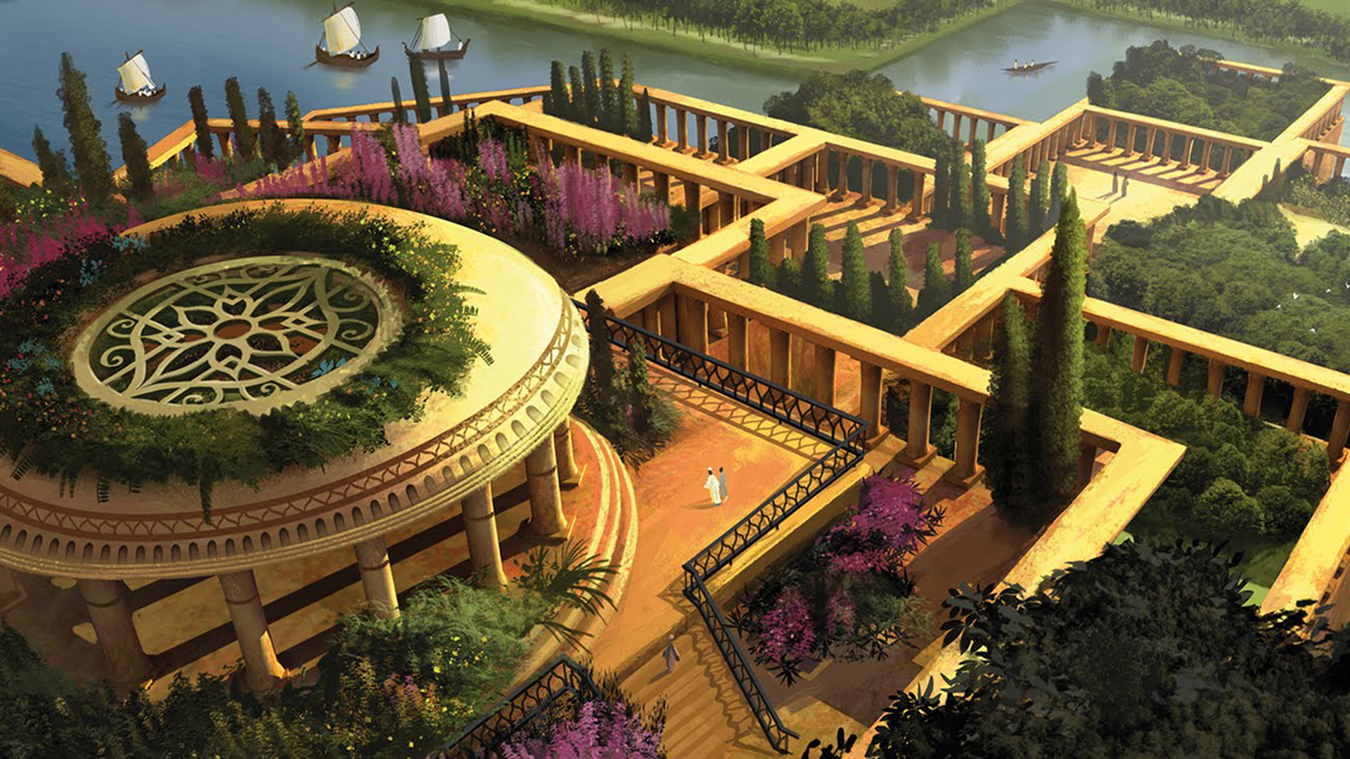 висячие сады семирамиды в вавилоне фото